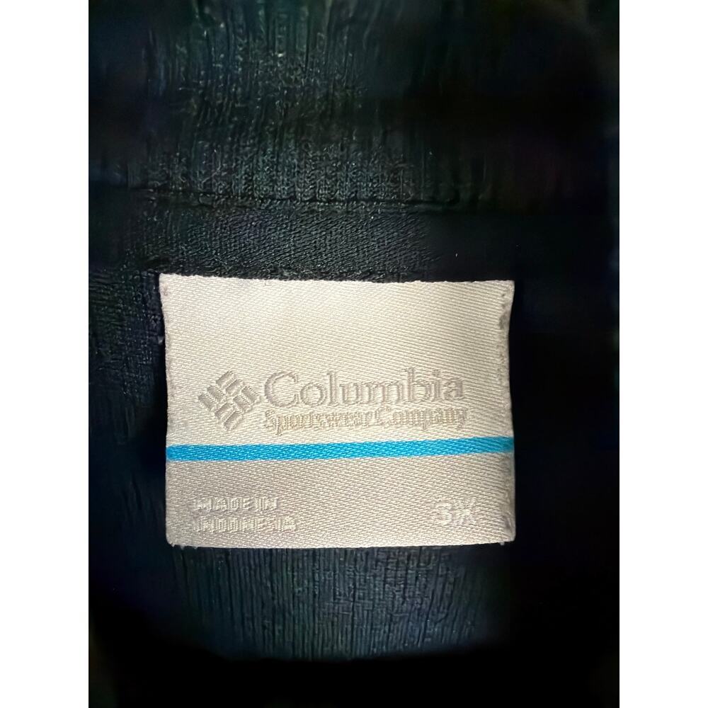 Columbia Womens Funnel Neck Long Sleeve Shirt Size 3X Black Button Cowl - Picture 3 of 8